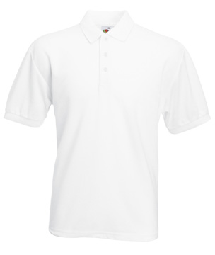 POLO 65/35 ( FRUIT OF THE LOOM ) bianco